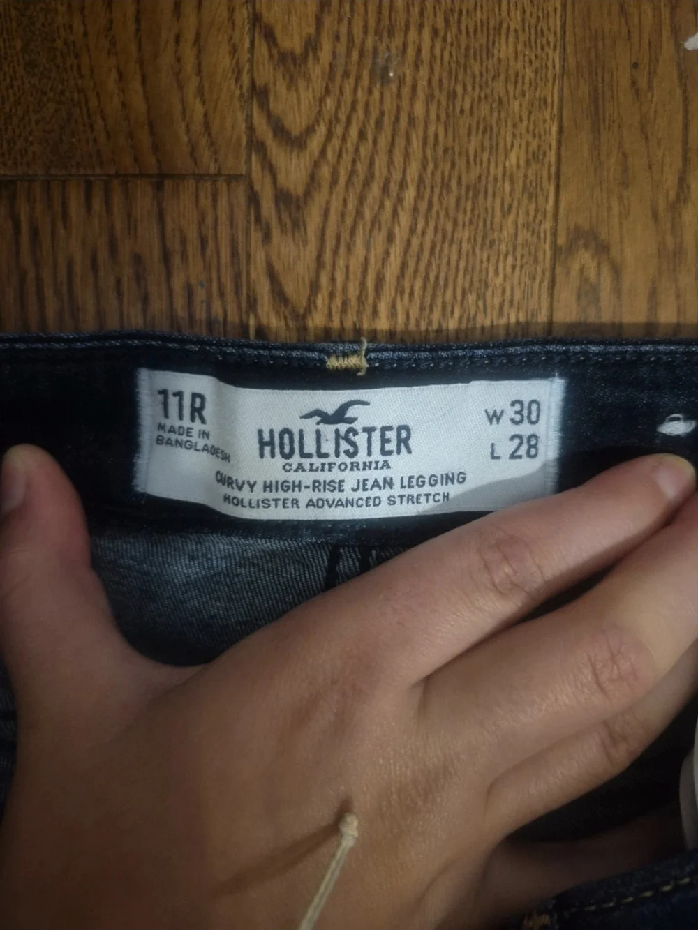 Hollister Dark Blue Ripped Skinny Jeans